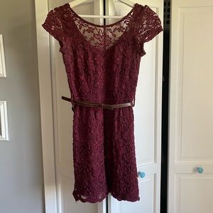 Macy’s American Rag Lace Maroon Dress